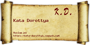 Kata Dorottya névjegykártya